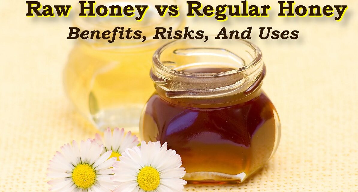 two jar of honey and daisies