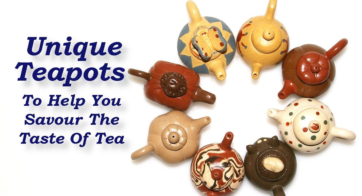 Teapots isolated on white background