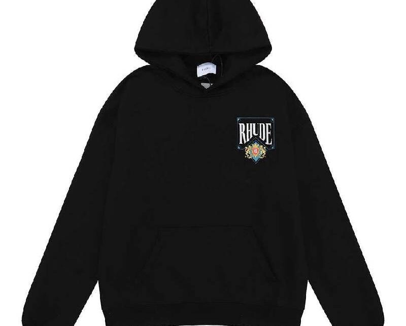 Rhude Card Crown Printed Terry Hoodie for Men