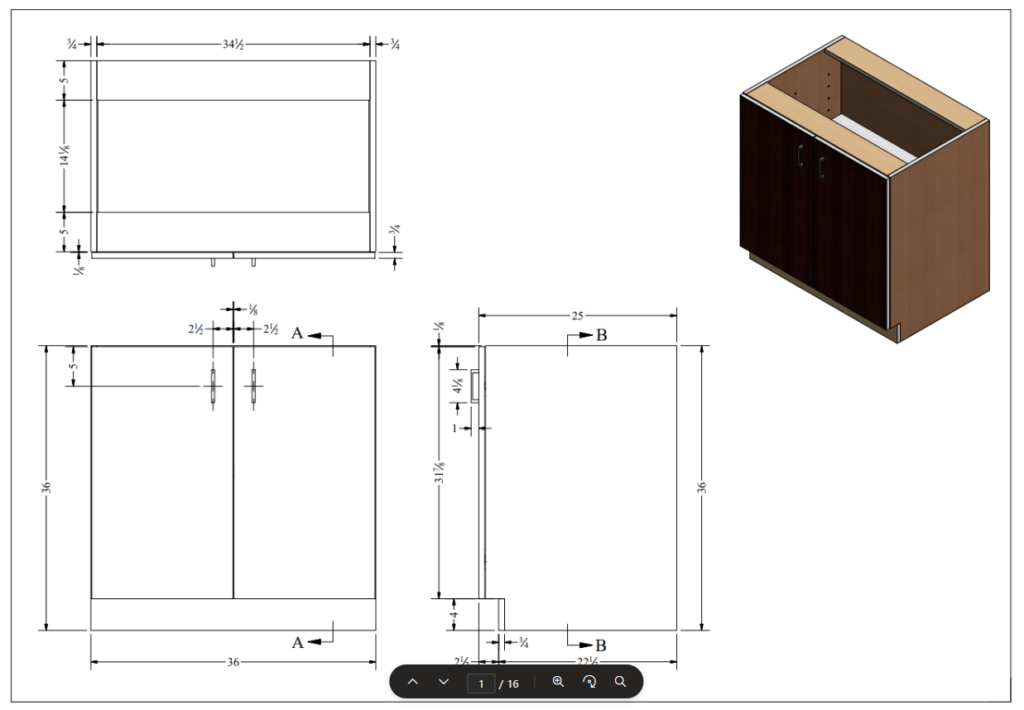 3D drafting for advanced furniture design visualization