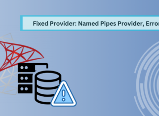 provider: named pipes provider, error: 40
