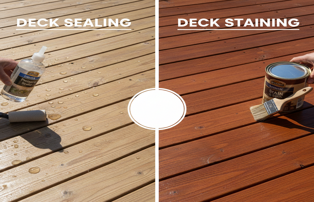 Difference Deck Sealing vs. Staining