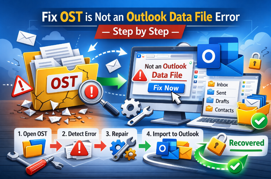 Fix OST is Not an Outlook Data File Error - Step by Step