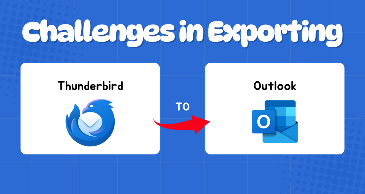 Challenges in Exporting thunderbird to outlook
