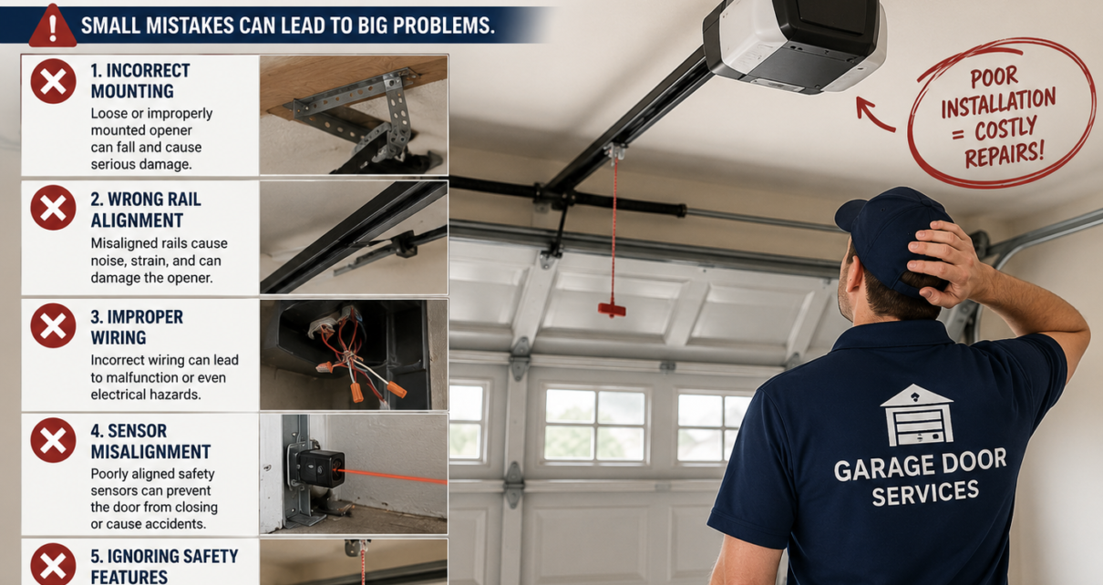 Common garage door opener installation mistakes